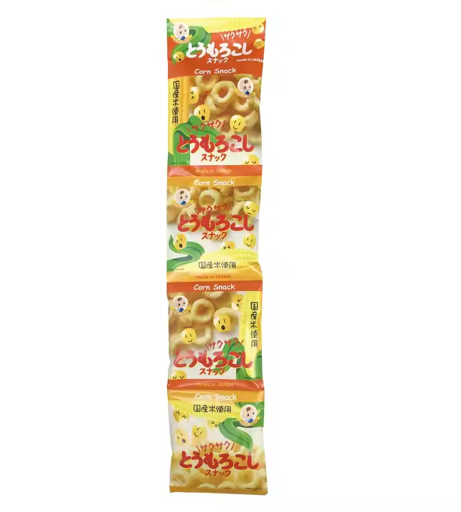 Fried Corn Roll Fruit Snack Roasted Packaged Puffed Crispy Grain Green Beans Foods